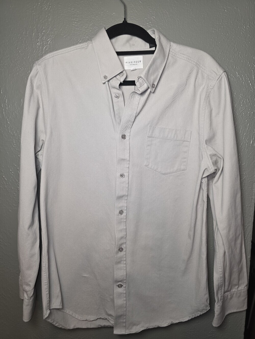 Five Four Los Angeles Men's Medium Tan Khaki Button-Down Shirt Jacket